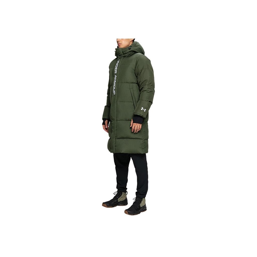 Under Armour Verdickte wasserdichte lange Daunenjacke für Herren, Oberbekleidung, Armeegrün, 1353556-330