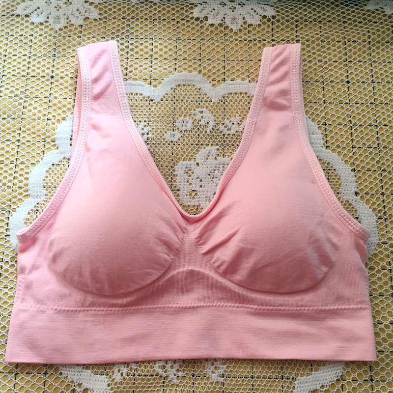 Genie Bra Plus-Size Seamless Wire-Free Sports Bra Yoga Vest with Pads - Set of 3