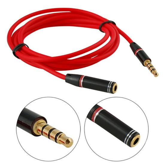 DOONJIEY 1.2m 3.5mm Female 4 Pole Male To AUX Extension Cable Stereo Audio