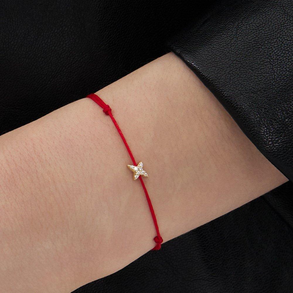 Nova 10K(Y) Pave Petite Sil Bracelet_Red Hl1B52109Y0210