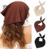 Wrinkle Resistant Scarf Pure Color Headscarf, Large Triangular for Women, Adjustable Comfortable Head Wrap Strap Turban Headband, Soft Elastic