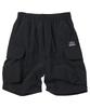 TRAVEL Nylon Round Cargo Shorts Black