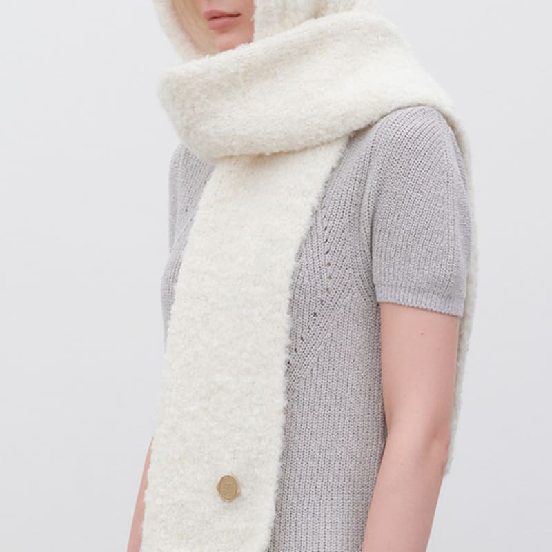 halden mild hairy muffler (M039_ivory)