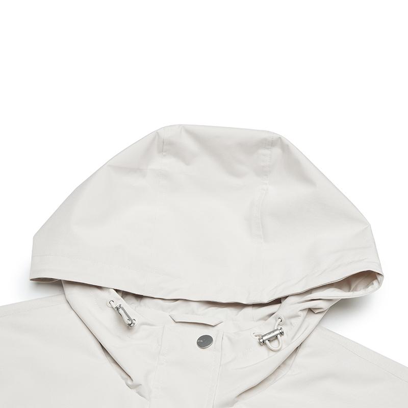 Fila Heritage Series Hooded Versatile Casual Jacket Women Jackets Light-Gray F51W518702F-GY