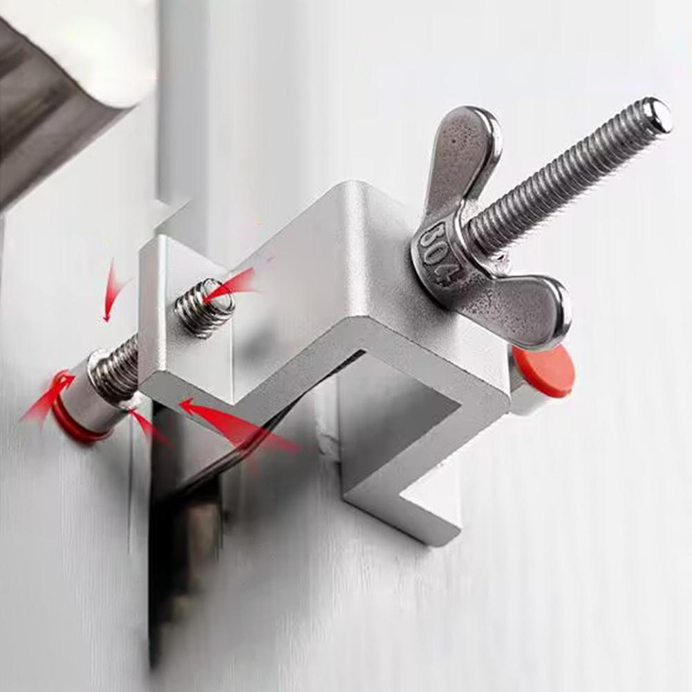 1Pc Portable Door Lock Dual Nut Adjustment Body Hotel Door Locks Self-Defense Door Stopper Travel Anti-theft Safety Lock.