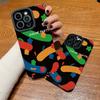 Vertical Leather Shell Color Party Printed Patterned Shockproof Soft Silicone Case with Camera Lens Full Protection for IPhone Samsung