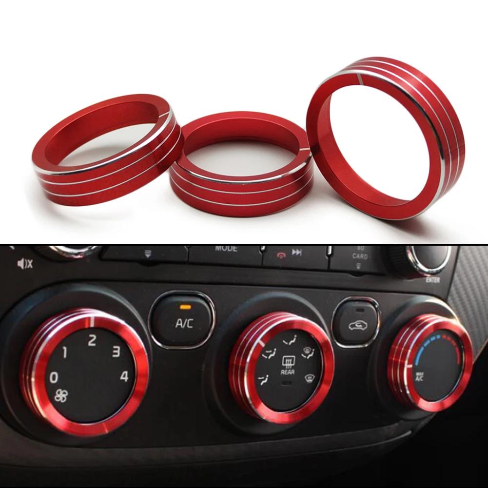 Elevate Your For Kia Forte 2014 2018 With Red Aluminum Car Console Air Conditioning Knob Cover High Quality Perfect Fit