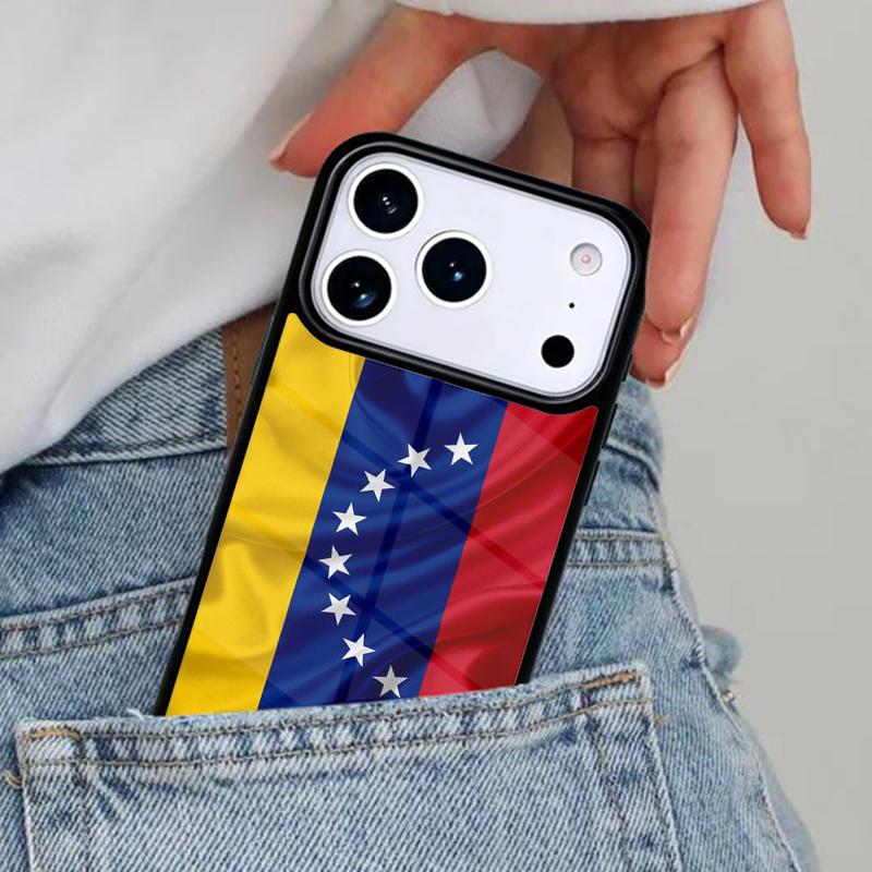 Venezuela Flag Coat Of Arms Soft Phone Case for iPhone 17ProMax 12 13 14 15 16e 17 Pro Max Plus Air Cover