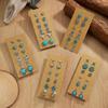 Retro Ethnic Turquoise Flower Cowboy Hat & Cactus Earrings Set – Ideal for Commuting