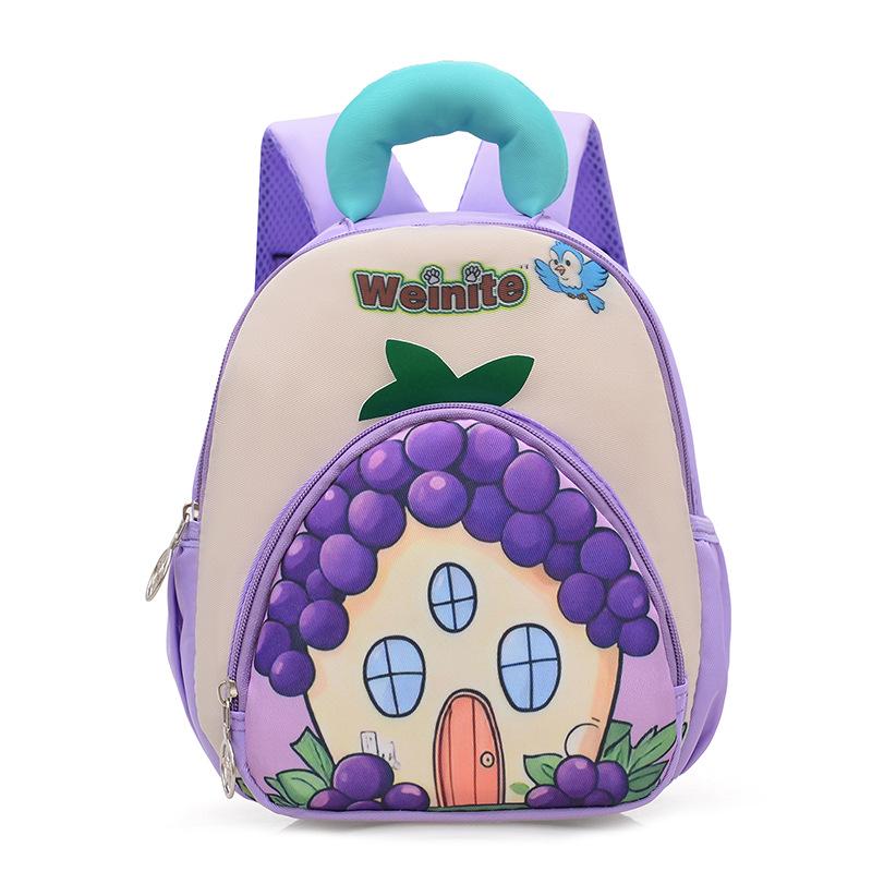 

2025 Cartoon Kindergarten & Primary School Backpack: Durable, Large Capacity for Boys & Girls фиолетовый