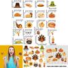 Paper Thanksgiving Day Photo Booth Accessories For Holiday Event Decor Set