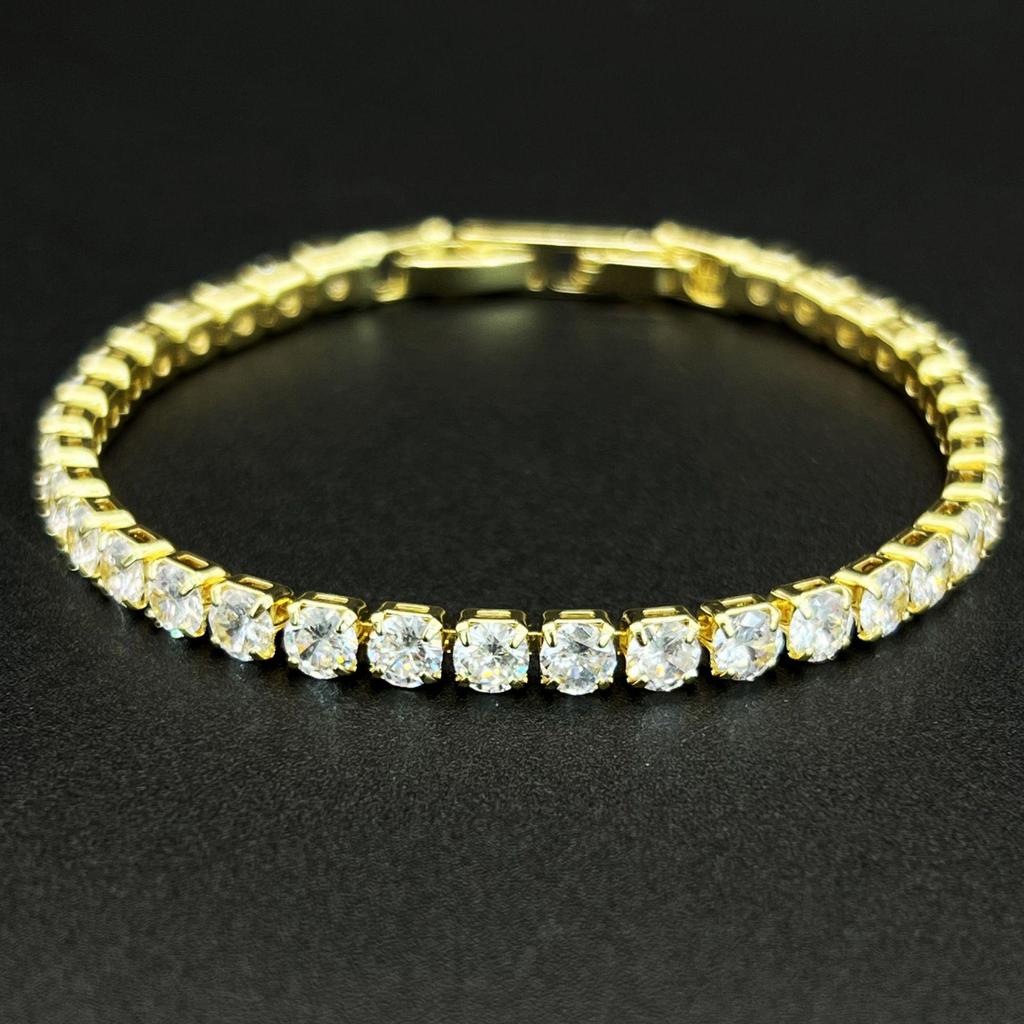 Mehrfarbiges 3N Zirkon Tennisarmband - Luxuriöser Europäischer & Amerikanischer Hip-Hop Stil