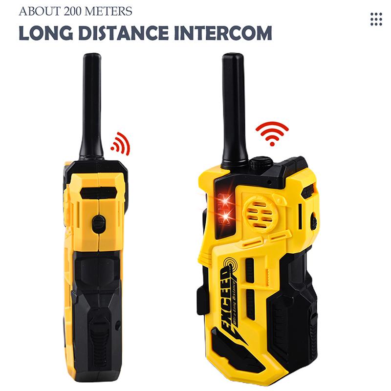 2Pcs Kids Channels 2 Way Radio Toy With Light For Outdoor Sports Camping Climbing Walkie Talkies Long Range Talkies Toys