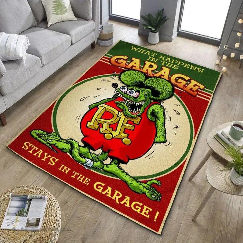 

Індивідуальний килимок Rat Fink для вітальні Спальня Rat s Hole Культурний килимок Old School Подарунки для батька Індивідуальний килим Fink Motocycle 40cm x 60cm