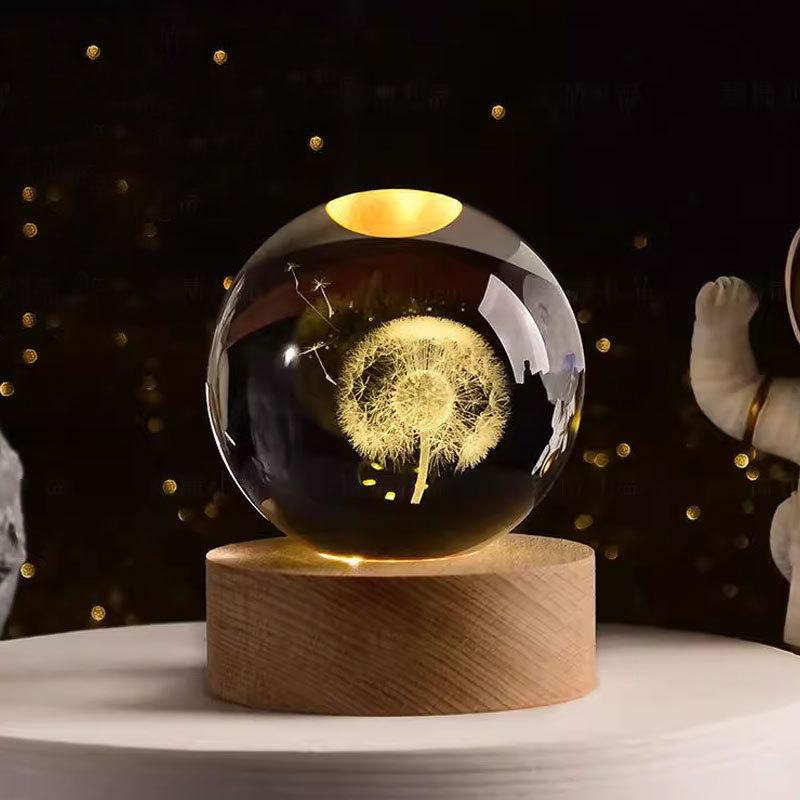 Starry Sky Luminous Crystal Ball Night Light - Heartfelt Gift for Birthdays