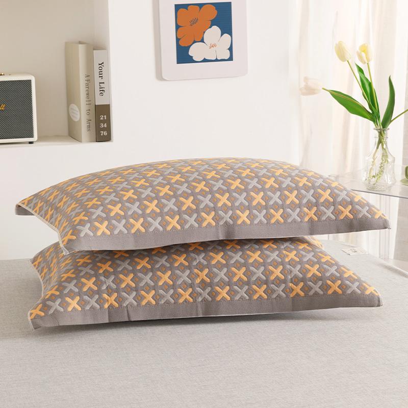 BrandNew Pure Cotton Pillow Cover a Pair of Cotton Gauze Pillow Cover Universal for All Seasons to Absorb Sweat