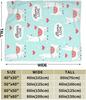 Alpaca Throw Blanket Cute Llamas Blanket Alpaca Gifts for Women Girls Soft Cozy Flannel Fleece Fuzzy Stuffed Plush Bedding Decor