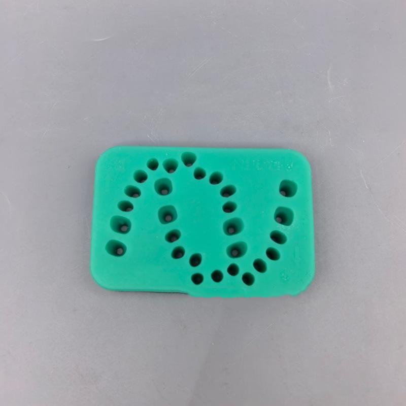 1 Stück im Labor gezüchtete, personalisierte Laborsilikonform, Grün, Geeignet für den zahnärztlichen Gebrauch, Universelles Implantatabutment
