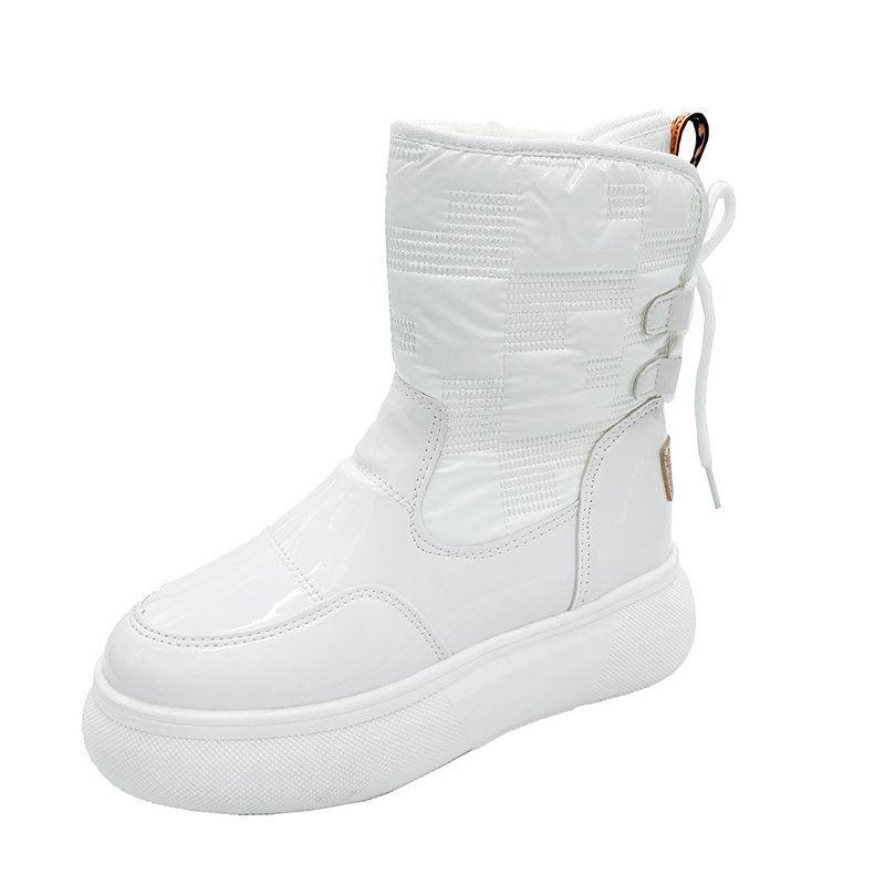 Snow Boots Women's Student Fashion Winter Plus Velvet Thickening Women's Waterproof Wild Martin Cotton Boots