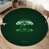 HibernianFC Runder Teppich, Teppich für Wohnzimmer, Schlafzimmer, Sofa, Spielzimmer Dekor, Rutschfeste Fußmatte