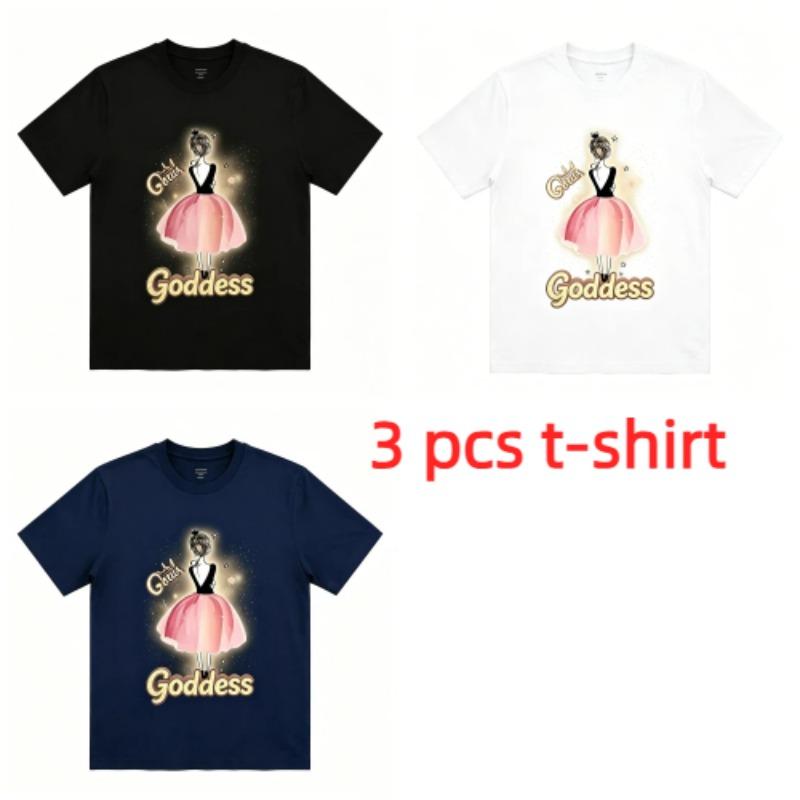 Fun Dreamy Girl Print Kids T-Shirts Summer Fashion Street Outdoor Casual T-shirt Tops for Boy and Girl's Tees Top