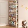 Children's Wall-Mounted Iron Art Bookshelf and Organizer for Narrow Spaces