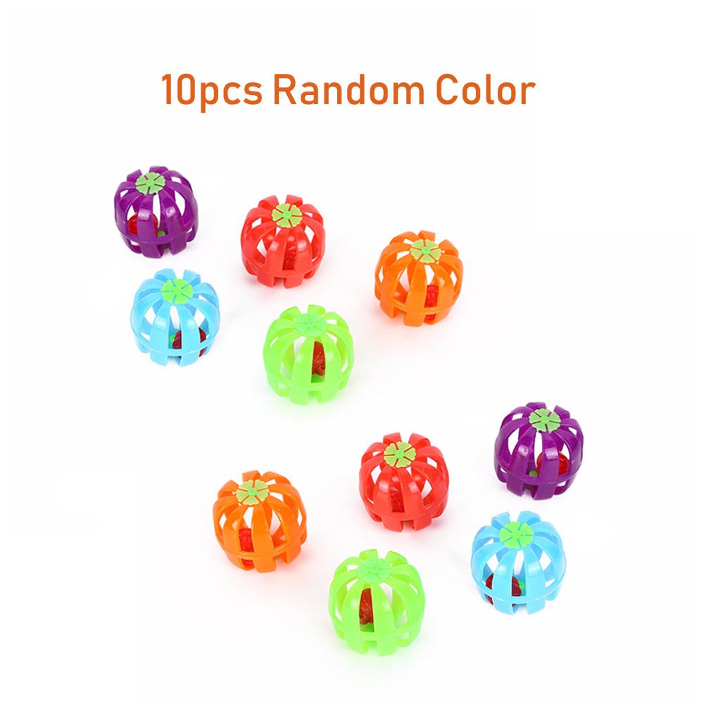 

10 шт. Полые пластиковые шарики Игрушка для кошки Домашнее животное Маленький колокольчик Шарики-игрушки для кошек