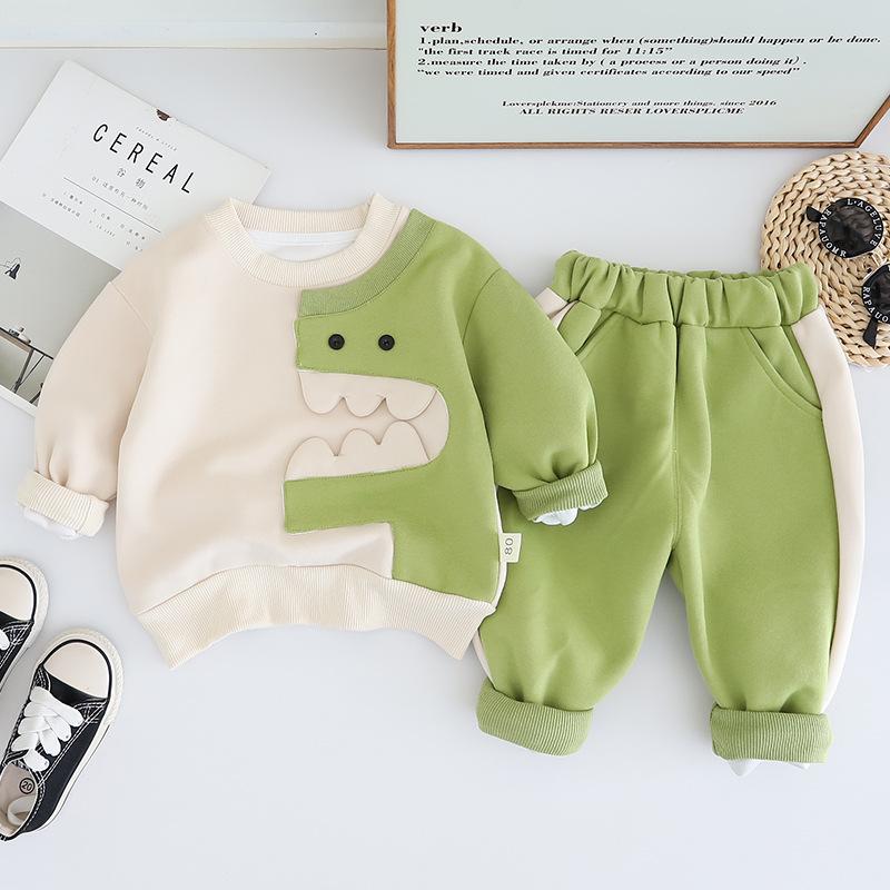 Jungen Set Herbst Baby Kinderkleidung Koreanischer Rundhals Lässiger Stil Niedlich Jungen und Mädchen Frühling und Herbst Zweiteiliges Set