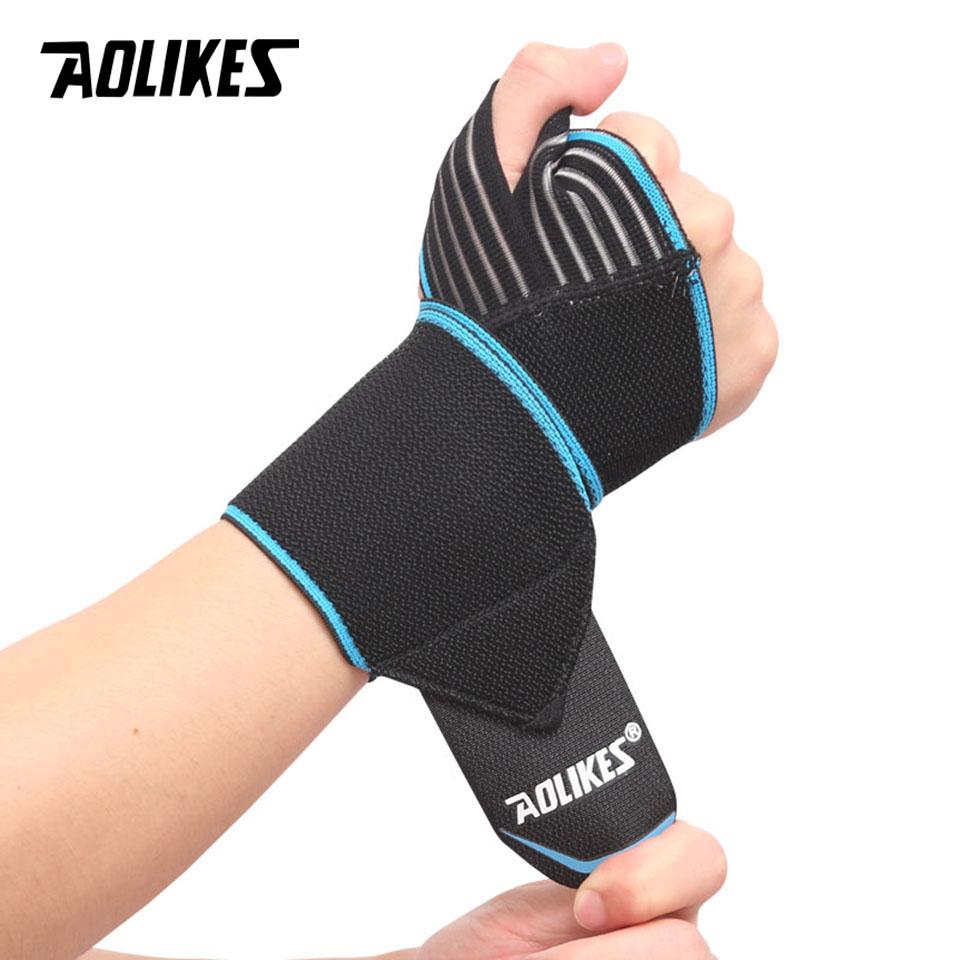 AOLIKES 1PCS Adjustable Opening Design Weight Lifting Wristband Wrist Support Brace Straps Wraps 1
