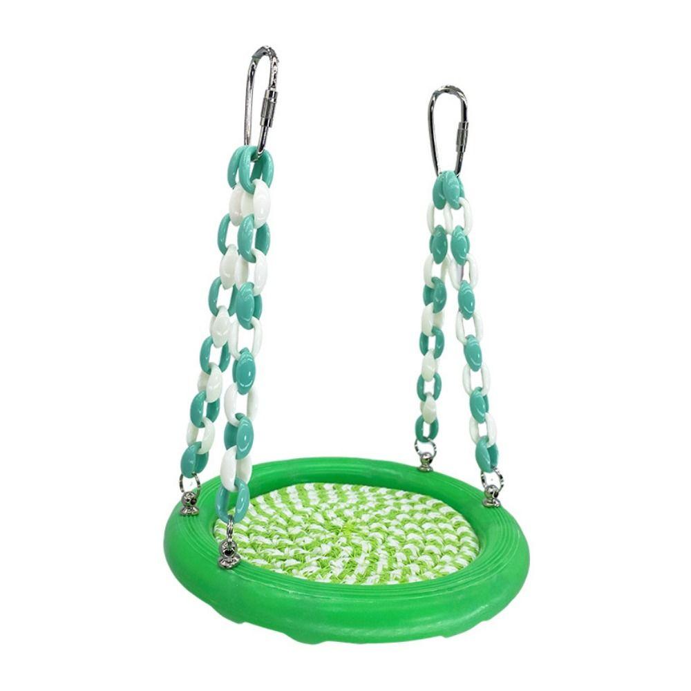 

Bite Resistant Parrot Climbing Net Hanging Bird Cage Platform Creative Bird Swing Toy Summer зелёный