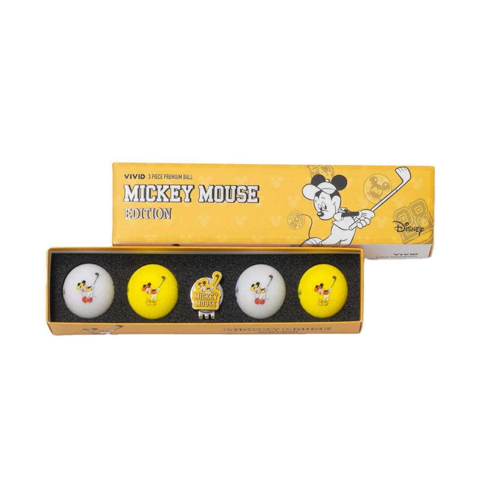 

Мяч для гольфа Volvik DISNEY MICKEY GOLF 4BALL PACK Набор маркеров для мячей Mickey s &