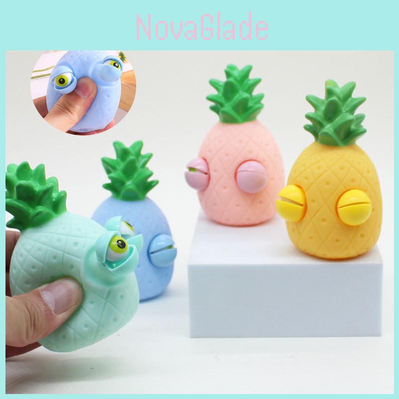 Nouveau jouet anti-stress Pop Eye Ananas à presser Forme de fruit réaliste Figurine amusante et ludique Pour tous les âges À Zhejiang Chine)