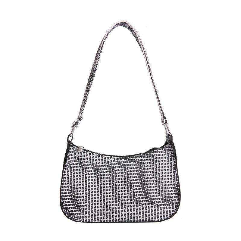 Retro Nische Unterarmtasche Damen neue trendige Mode Schultertasche leichter Luxus tragbare karierte Damentasche