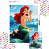 Diamond Art Painting The Little Mermaid Ariel Ocean Theme Handmade Diy Kit Home Decoration