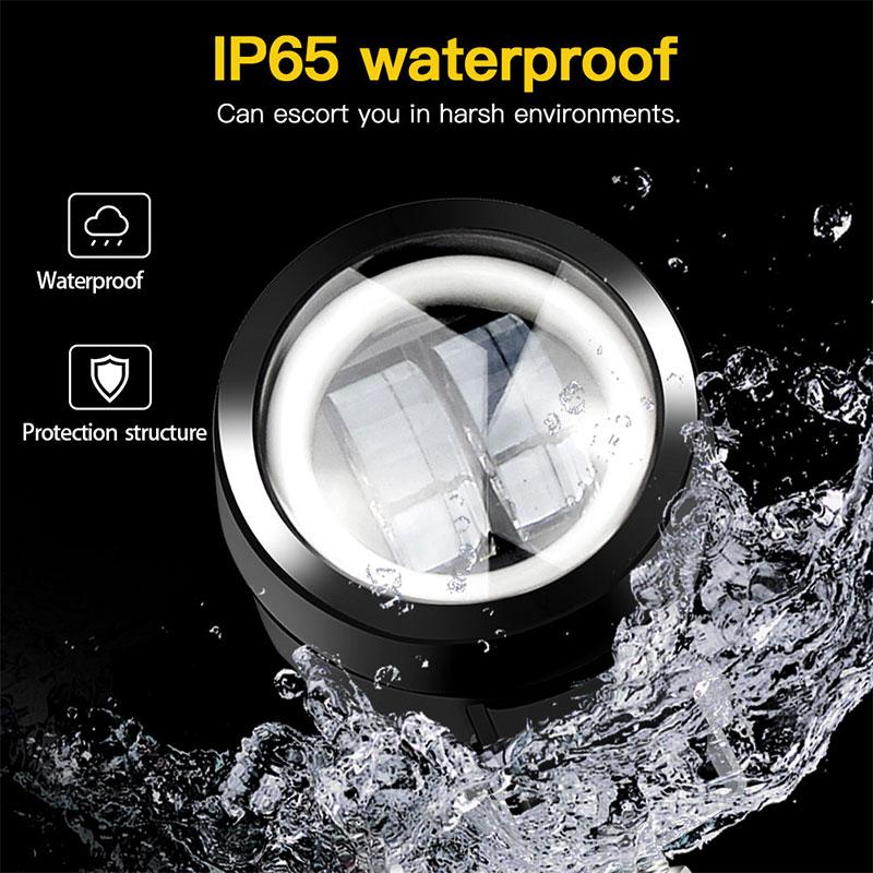 2PCS/1PCS Waterproof Round LED Angel Eyes Light Bar Portable Spotlights Motorcycle Offroad Car Truck Driving Boat Work Light