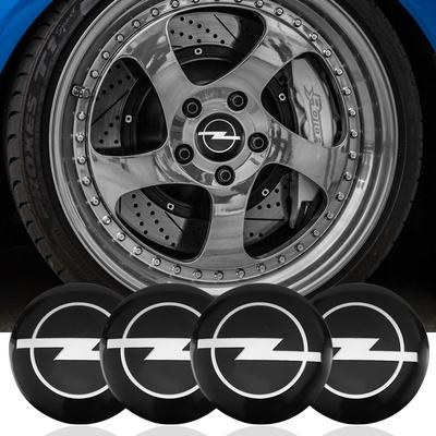 4 st 56 mm Bilstyling Fälgkåpa Emblem Dekaler För OPC Corsa Astra J Insignia Vectra Zafira Meriva Mokka Antara Safari