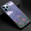 Painted Floral Landscape Case For Iphone 14 13 11 12 Pro Max Mini Xs Xr X 7 8 6s Plus Se 2022 Luxury Tempered Glass Cover Coque