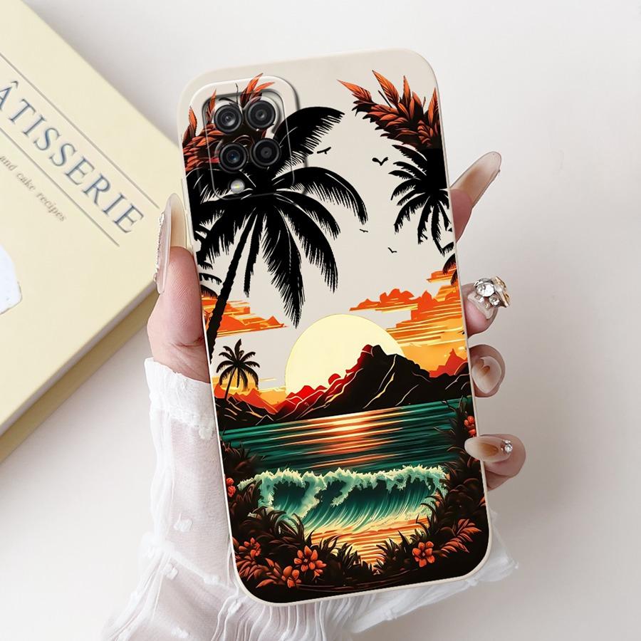 For Samsung A12 Galaxy M12 Case Cute Cartoons Painted Cover Soft Silicone Matte Phone Case For SamsungA12 F 12 Back Cover Capa
