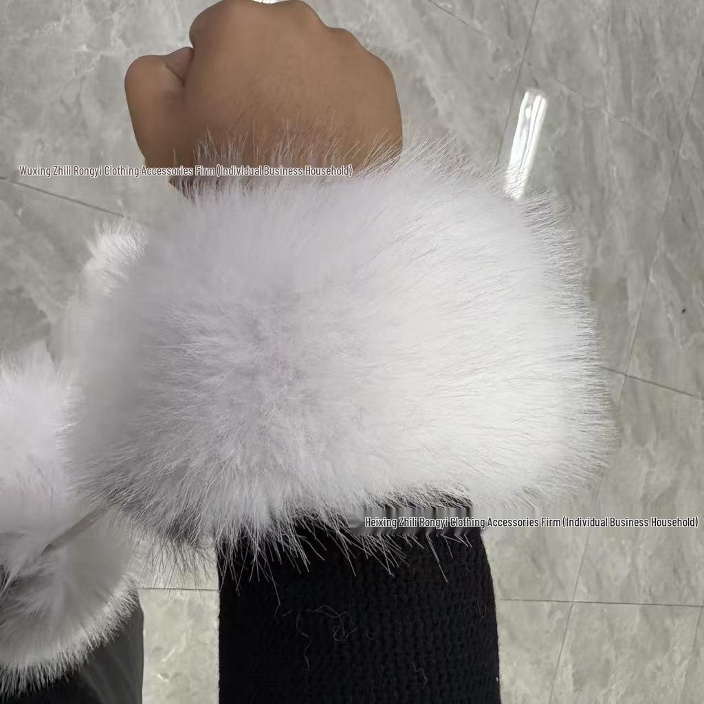 Detachable Imitation Fox Fur Cuffs - Universal Sleevelets for Overcoats & Cheongsams - New Chinese Style, All Colors