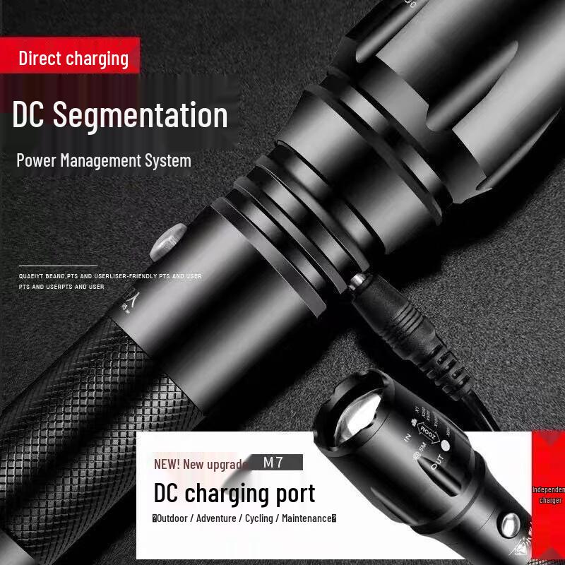 High-Power Rechargeable LED Outdoor Flashlight