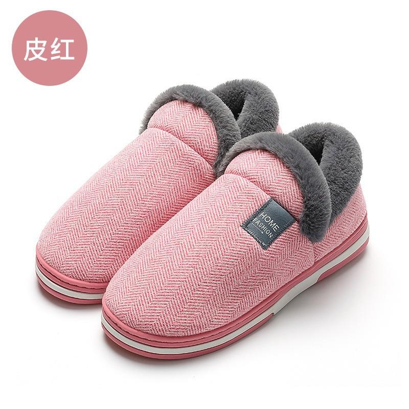 Trend Men Slippers Winter Warm Cotton Slippers Male Flats Soft Non-slip Slides Household Indoor Slippers Large Size 40-51