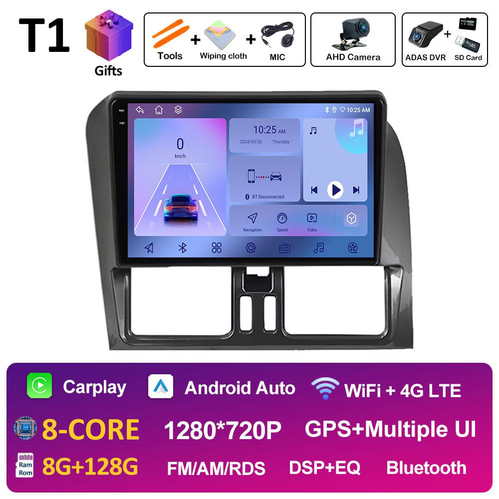 Android 14 Volan pe stânga Pentru Volvo XC60 2009 2010 2011 2012 - 2013 Navigație GPS Wireless Carplay Ventilator de răcire WIFI Unitate principală