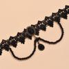 Vintage Klasyczny Gotycki Koronkowy Choker dla Kobiet Czarny Kryształowy Wisiorek Urok Choker Naszyjniki Boho Biżuteria na Obojczyk Prezenty Świąteczne