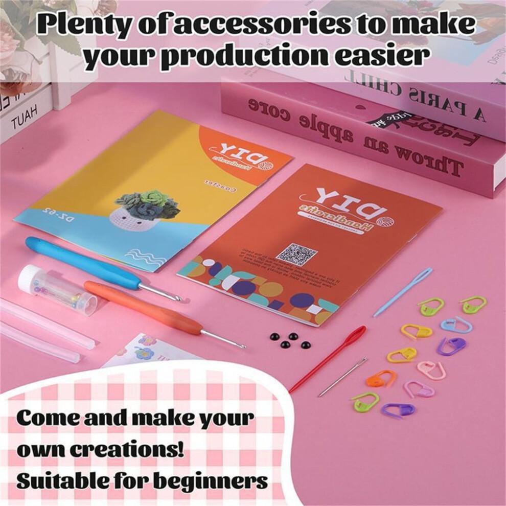 Adults & Kids Crochet Kits for Beginners, Crochet Kits to Make Colorful Cup Mat