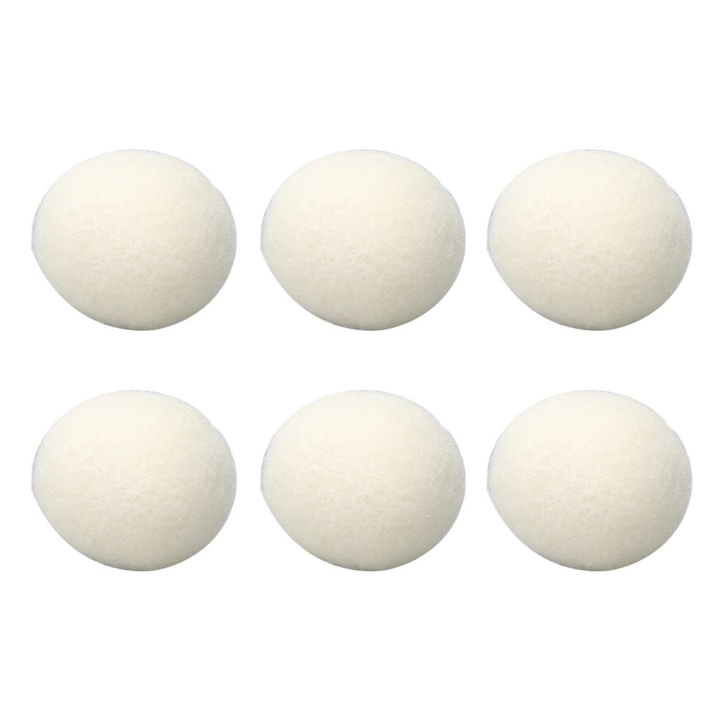 6 Pcs Wool Drying Balls High Density Adsorb Impurities Reduce Static Electricity Laundry Wool Balls