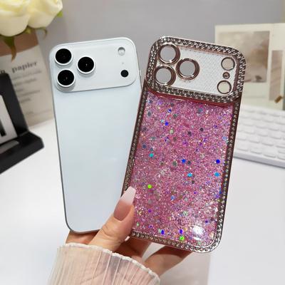 Electroplated Edge Drill Piece Mobile Phone Case Is Suitable for Apple 17PROMAX Fine Hole 13 Trend Protective Cover 16/17