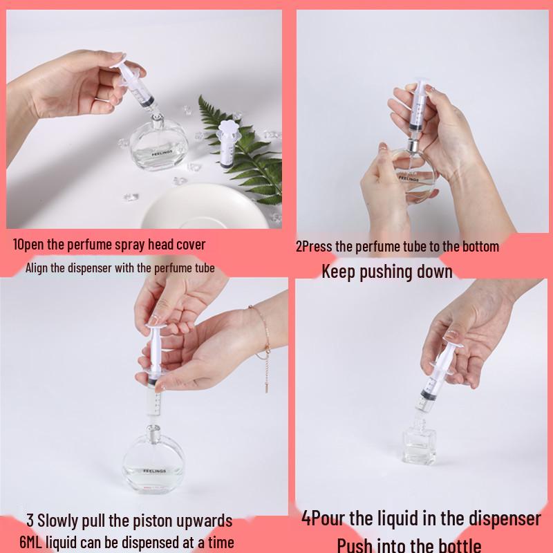 Universal 5ML Perfume Atomizer with Scaled Syringe for No-Waste Dispensing