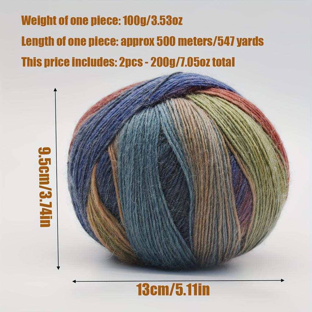 6pcs Gradient Chunky Wool Yarn for Blankets Super Bulky Bundle (600g) - Extra Thick & Soft Hand Knitting Yarn for Cozy DIY Winter Projects