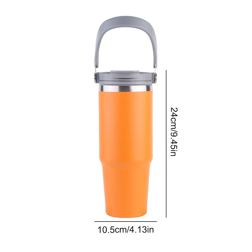 Kubek izolowany dwuwarstwowy 30oz z uchwytem Sportowa butelka na wodę Stal nierdzewna Termos próżniowy podróżny na zimne gorące napoje