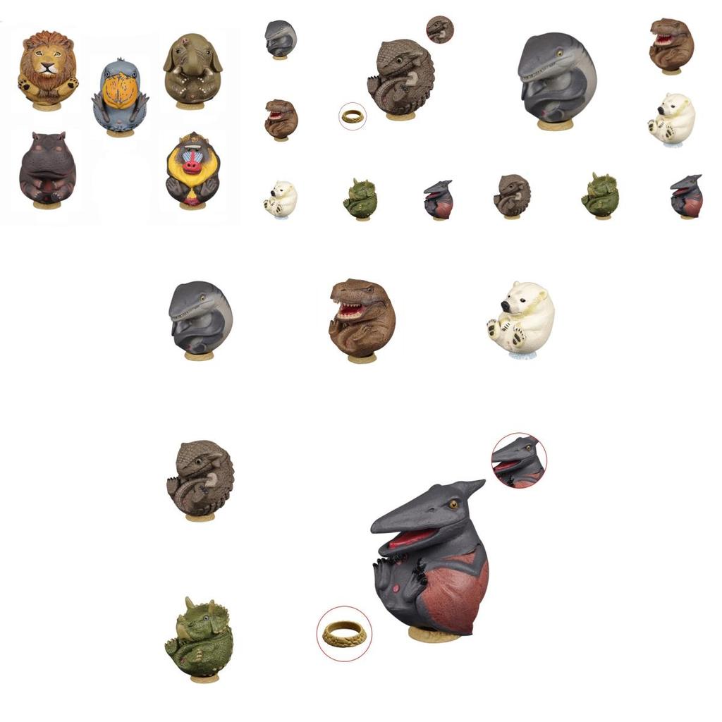 Delightful Round Dinosaur Toy Collection Featuring T-rex Elephant Triceratops And Stunning Wildlife Models